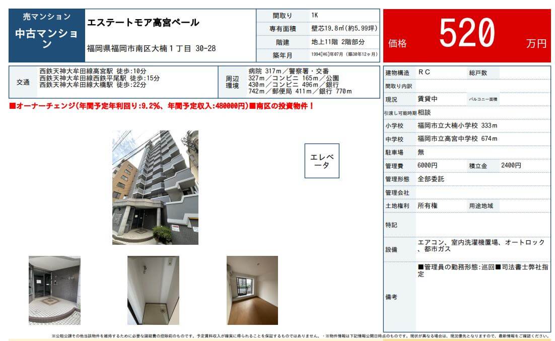 中古区分マンション